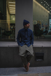 English Terrace Overshirt - Moleskin Navy