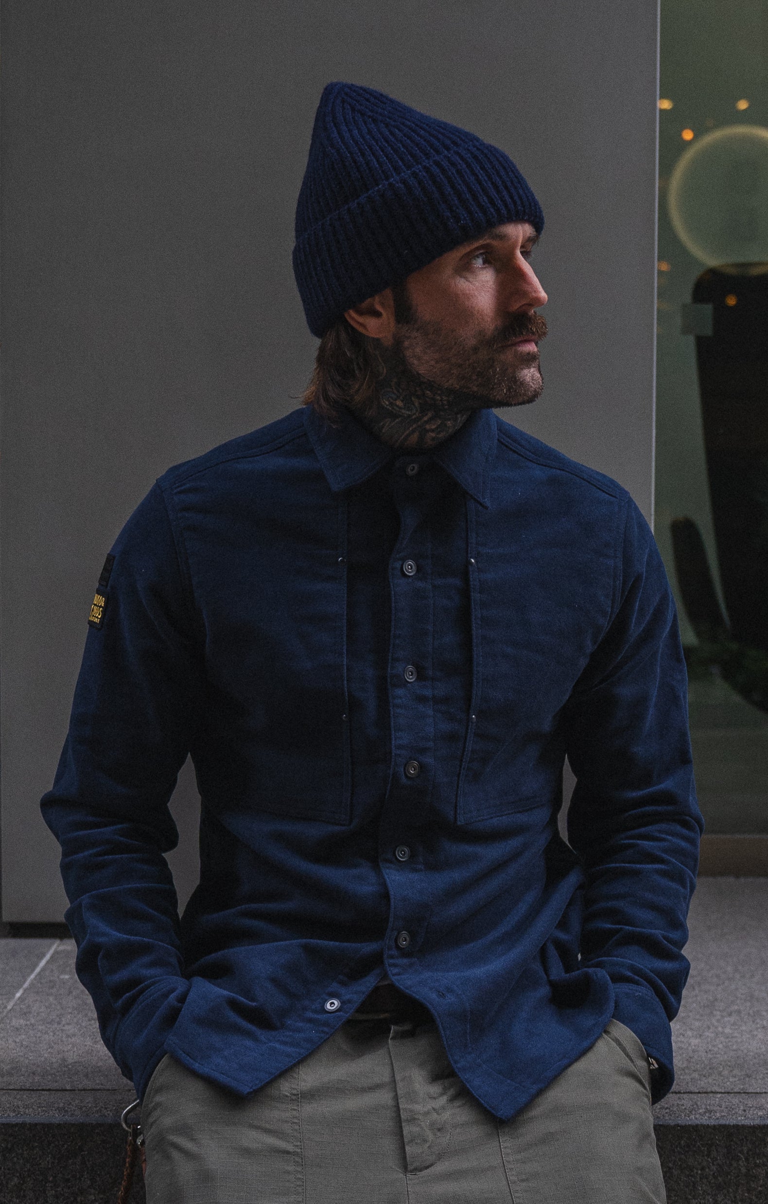 English Terrace Overshirt - Moleskin Navy