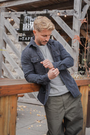 Assault Overshirt- Vintage Dye Smoke Blue