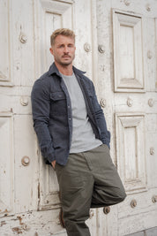 Assault Overshirt- Vintage Dye Smoke Blue