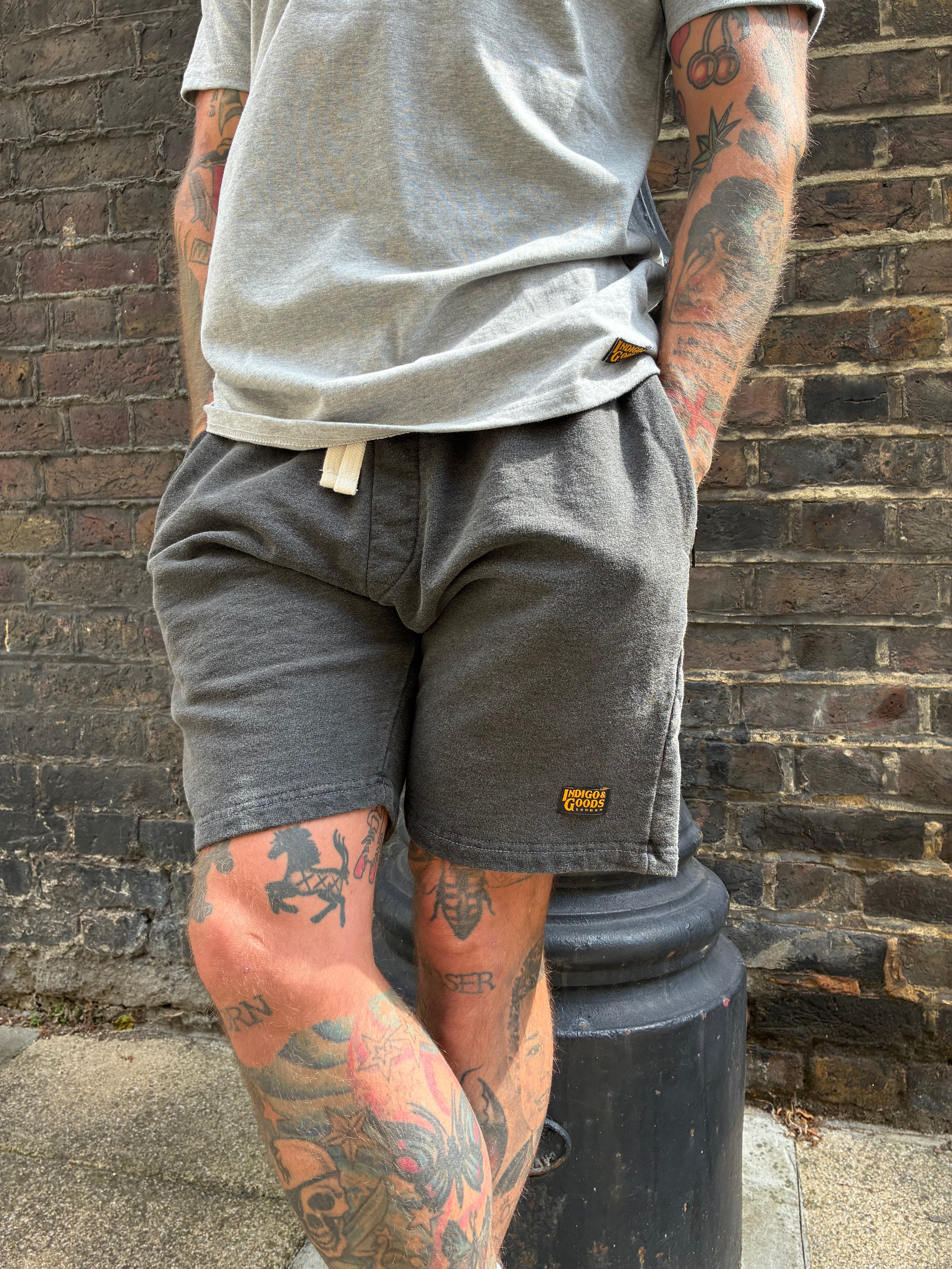 Zip Shorts - Washed Charcoal