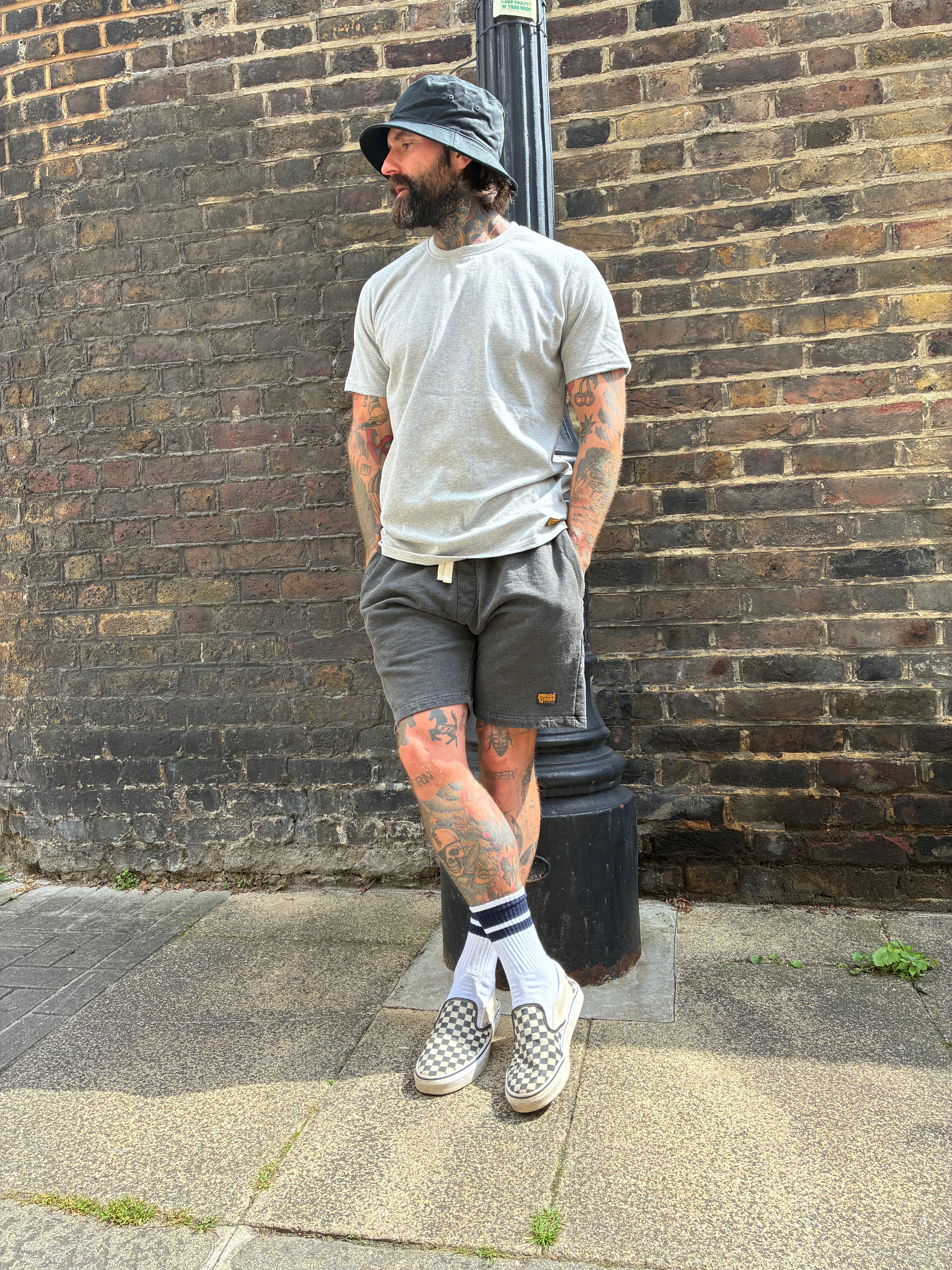 Zip Shorts - Washed Charcoal