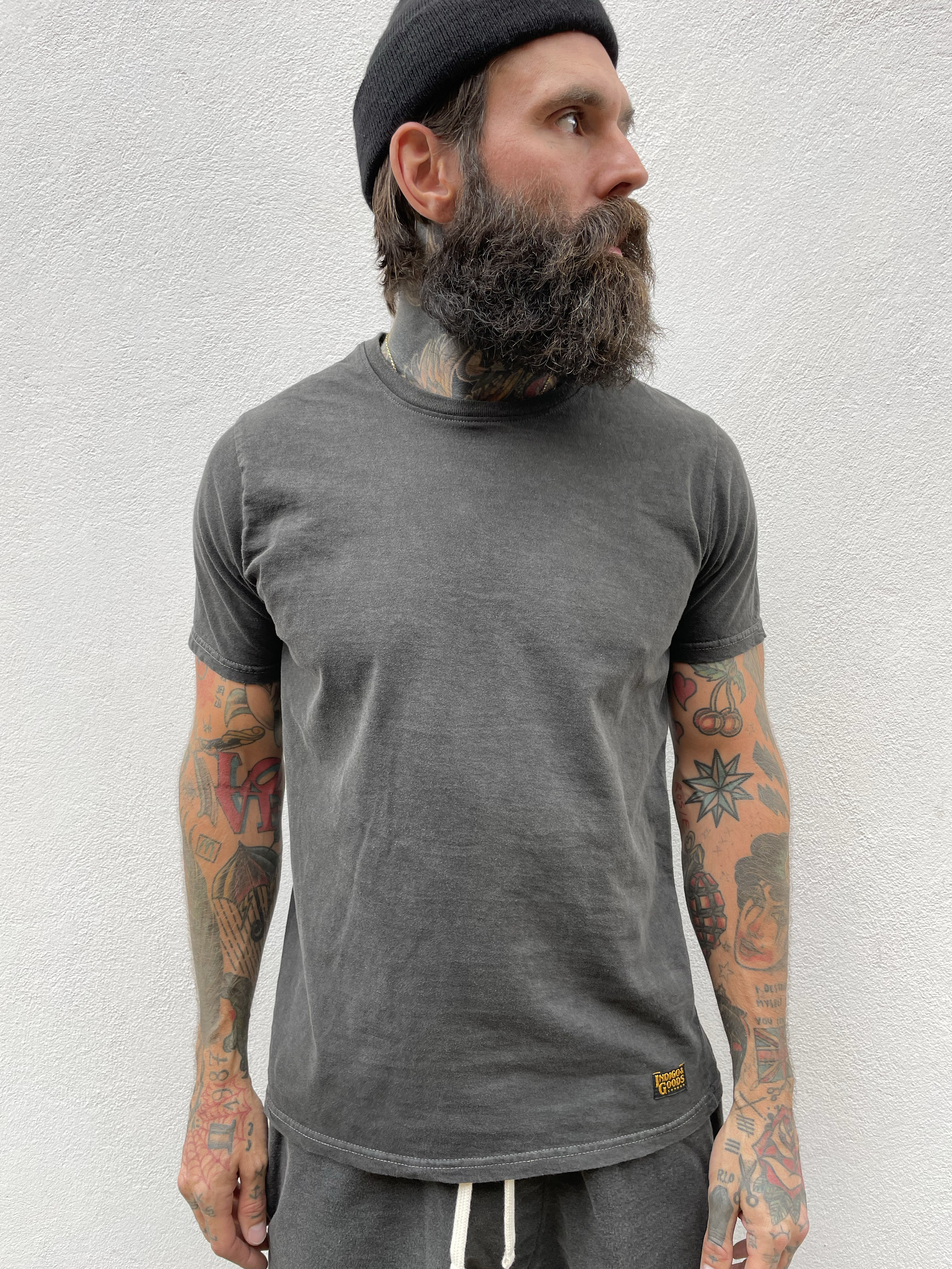 Double Weight Tee - Washed Charcoal