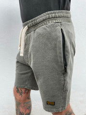 Zip Shorts - Washed Olive
