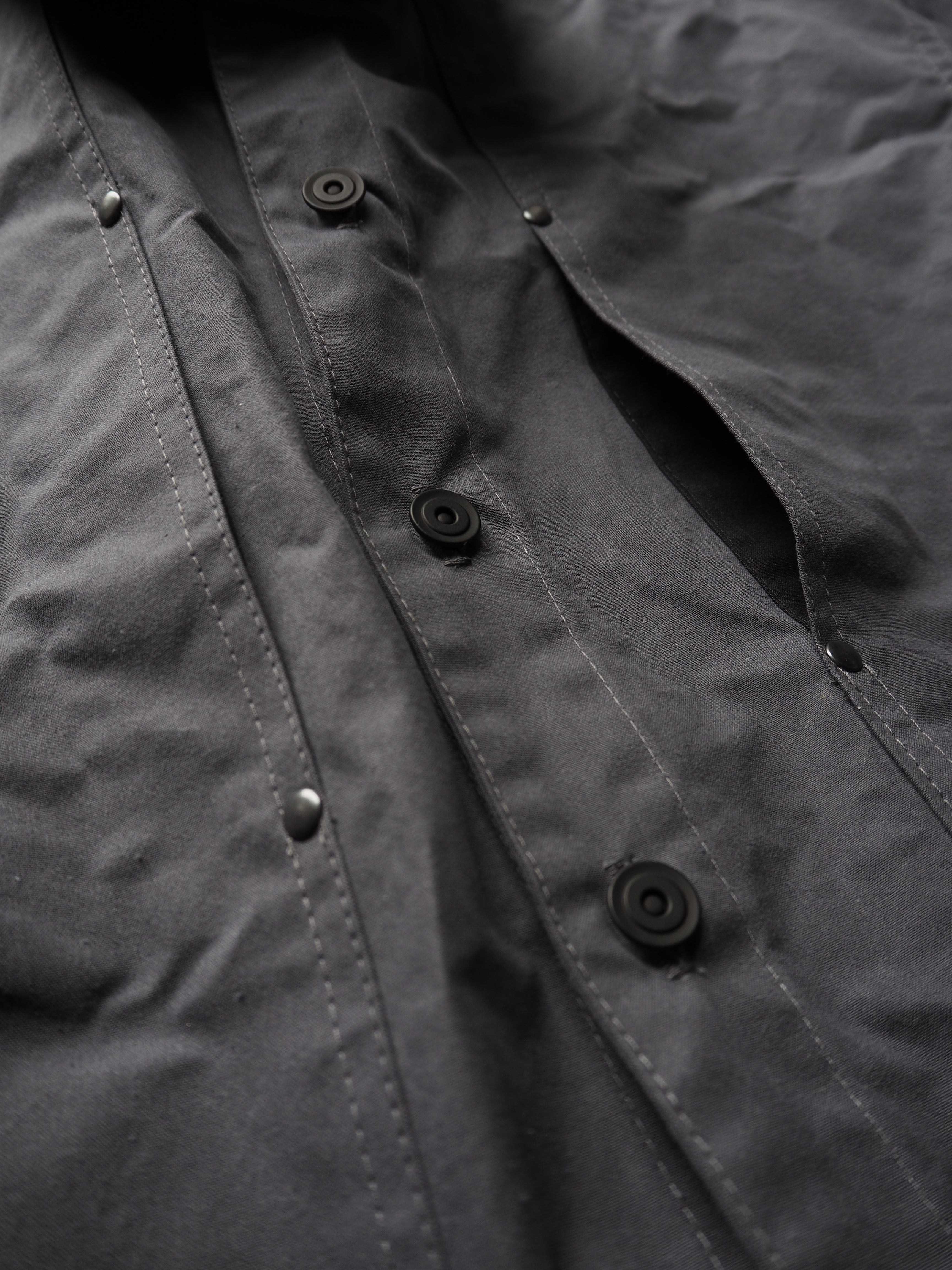 English Terrace Overshirt - HEAVY WEATHERED COTTON - Slate Grey