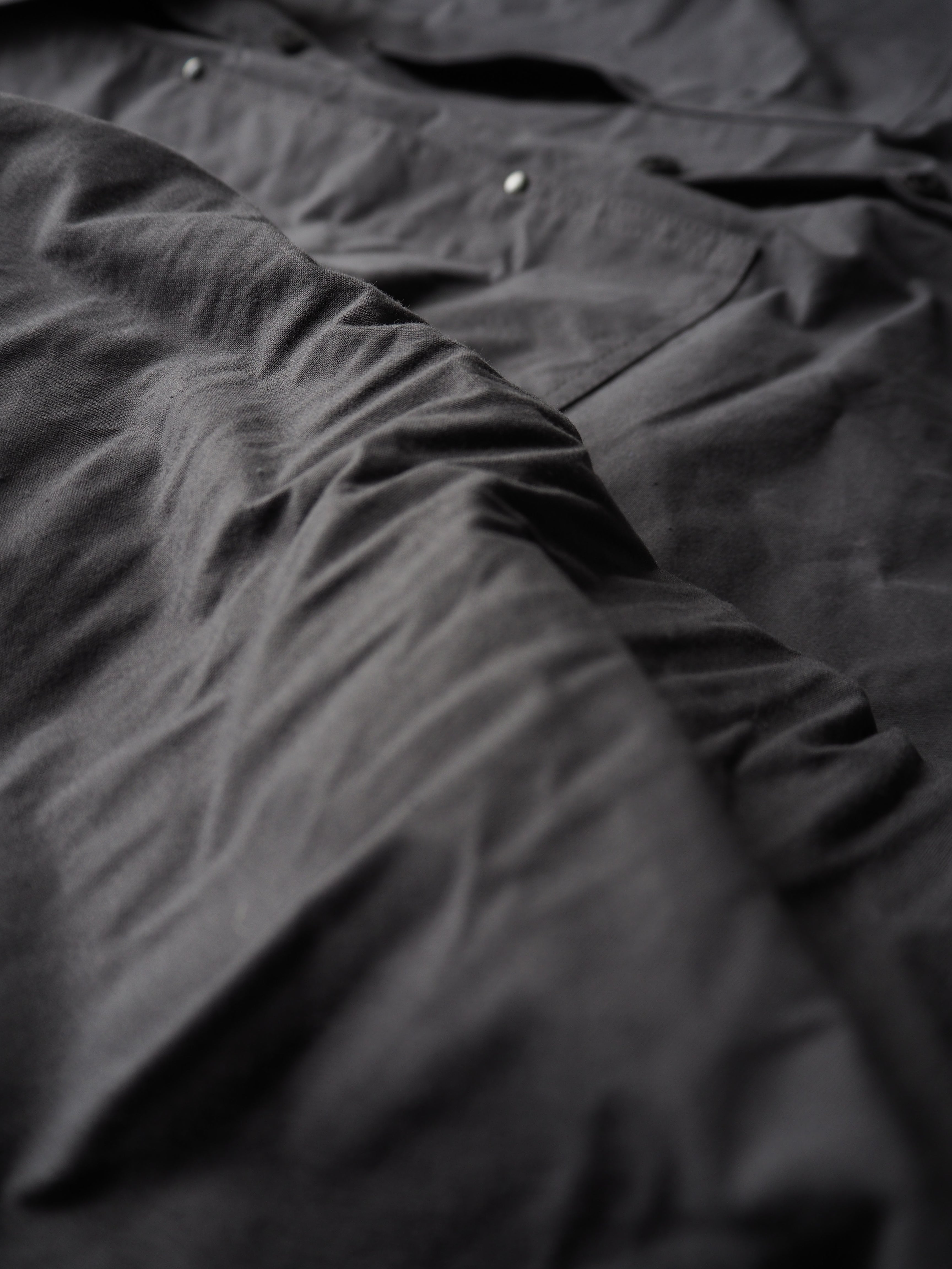 English Terrace Overshirt - HEAVY WEATHERED COTTON - Slate Grey