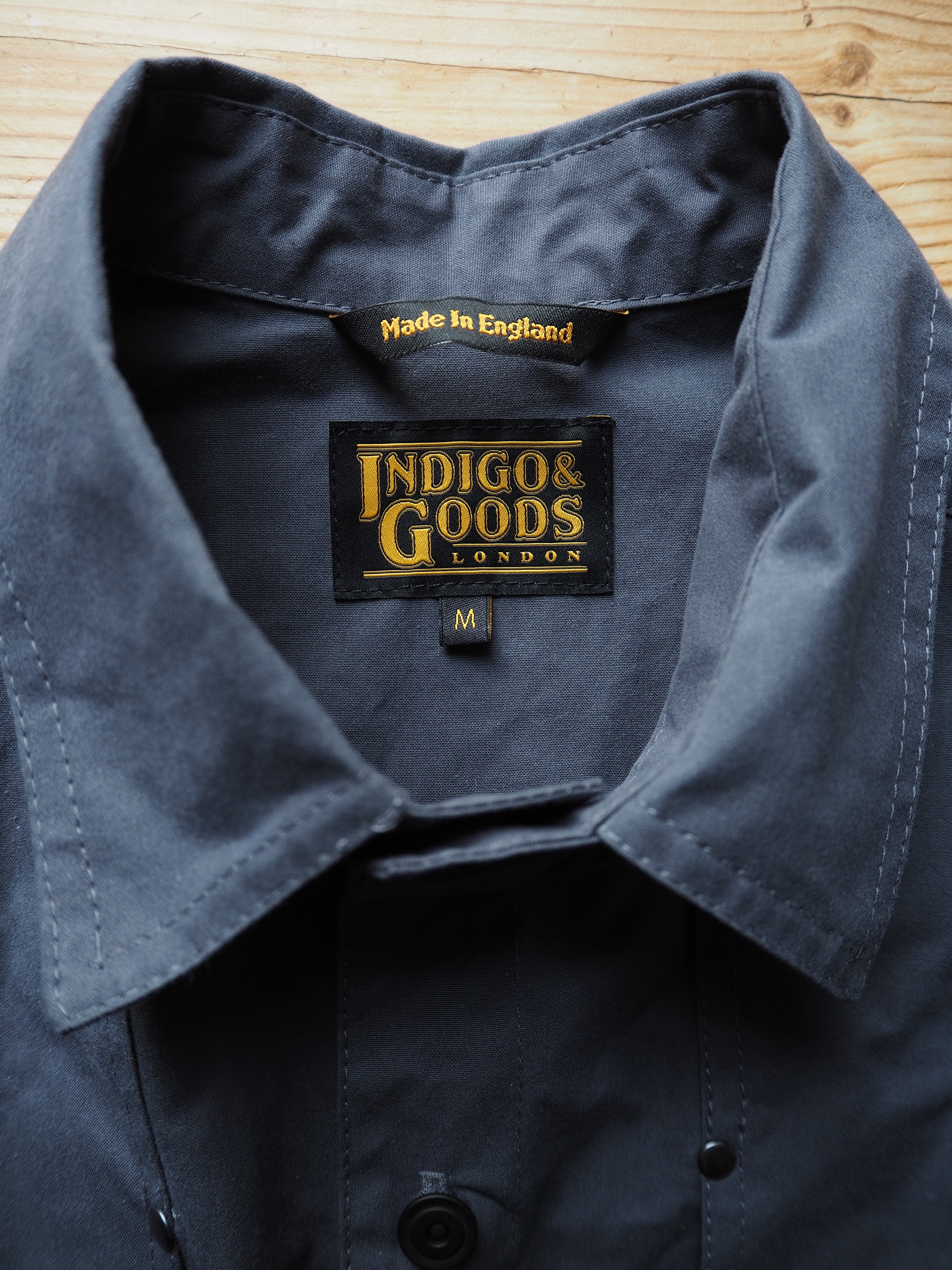 English Terrace Overshirt - HEAVY WEATHERED COTTON - Slate Grey