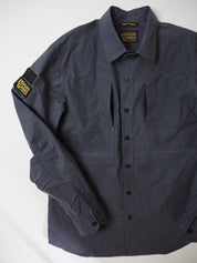 English Terrace Overshirt - HEAVY WEATHERED COTTON - Slate Grey