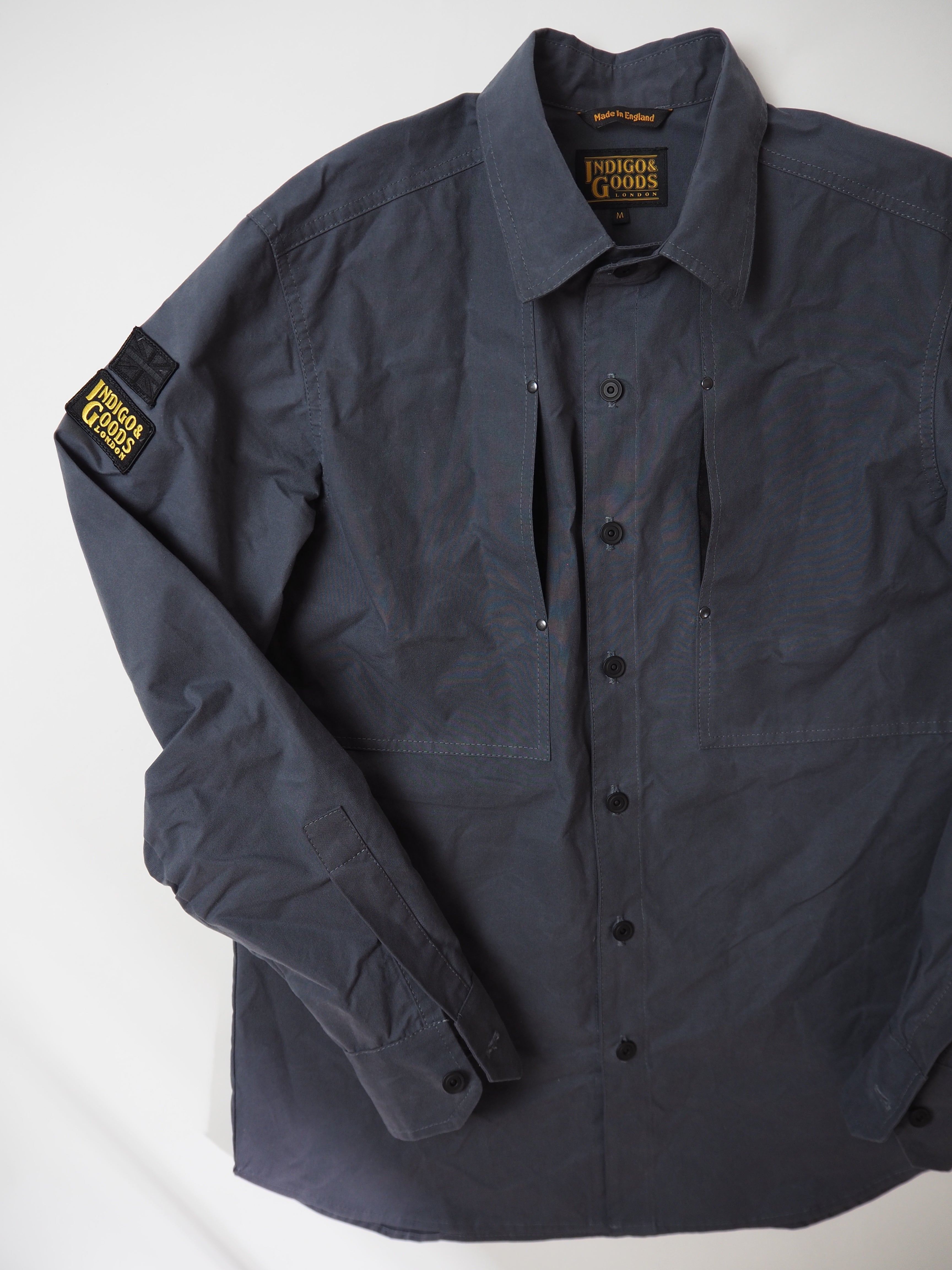 English Terrace Overshirt - HEAVY WEATHERED COTTON - Slate Grey