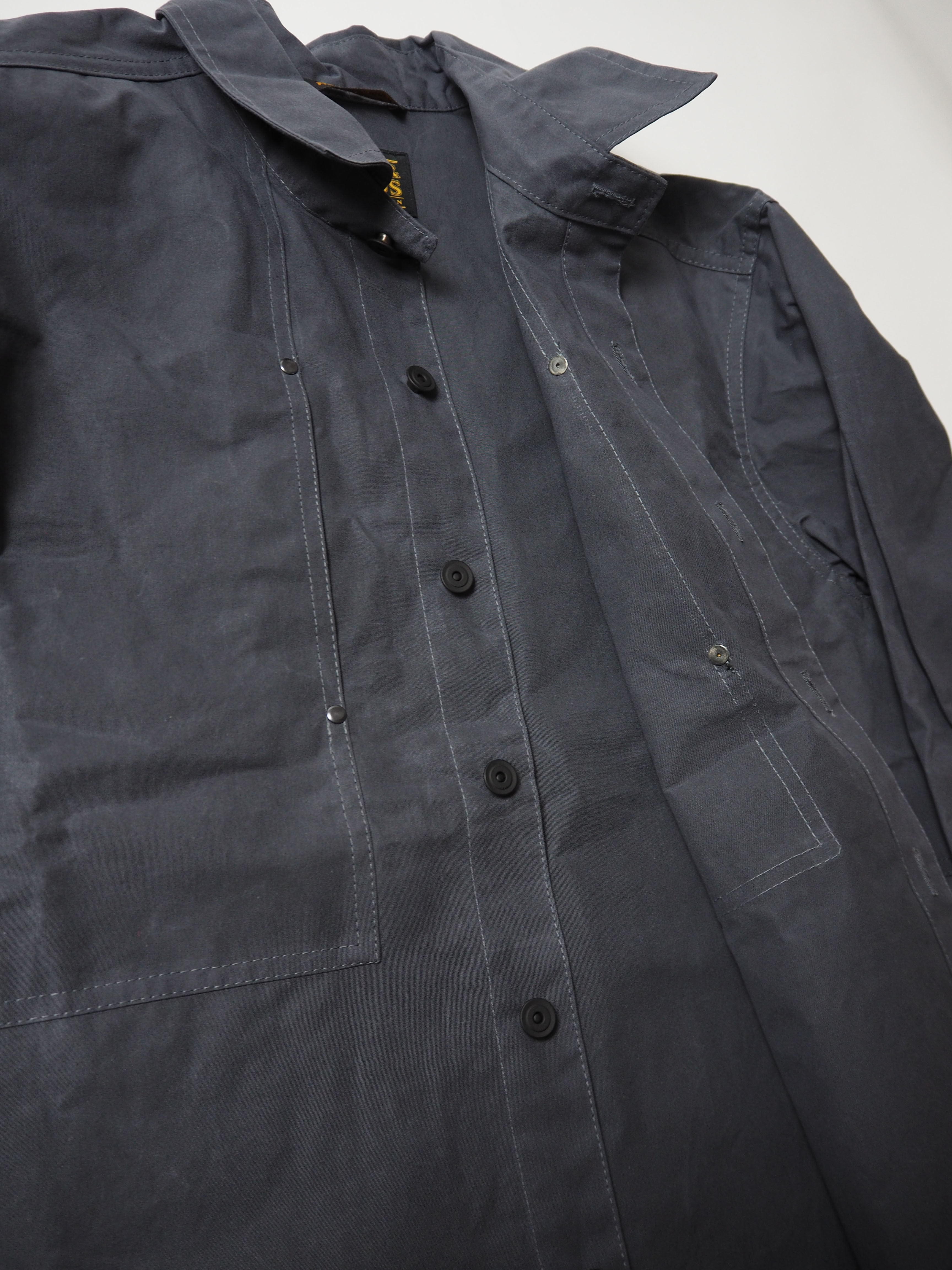 English Terrace Overshirt - HEAVY WEATHERED COTTON - Slate Grey