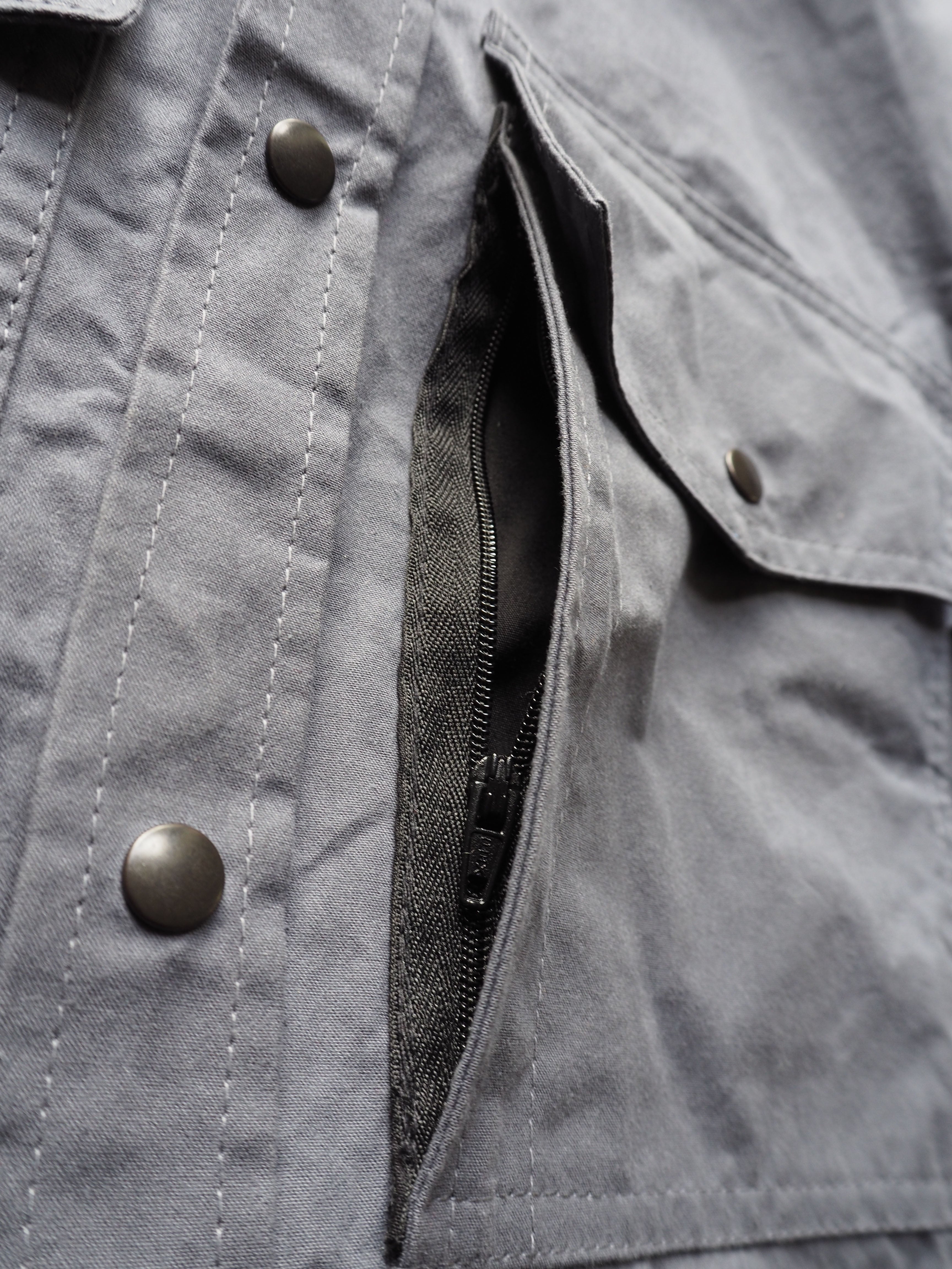 Turbo Shirt Jacket - Heavy Weathered Cotton - Slate Grey