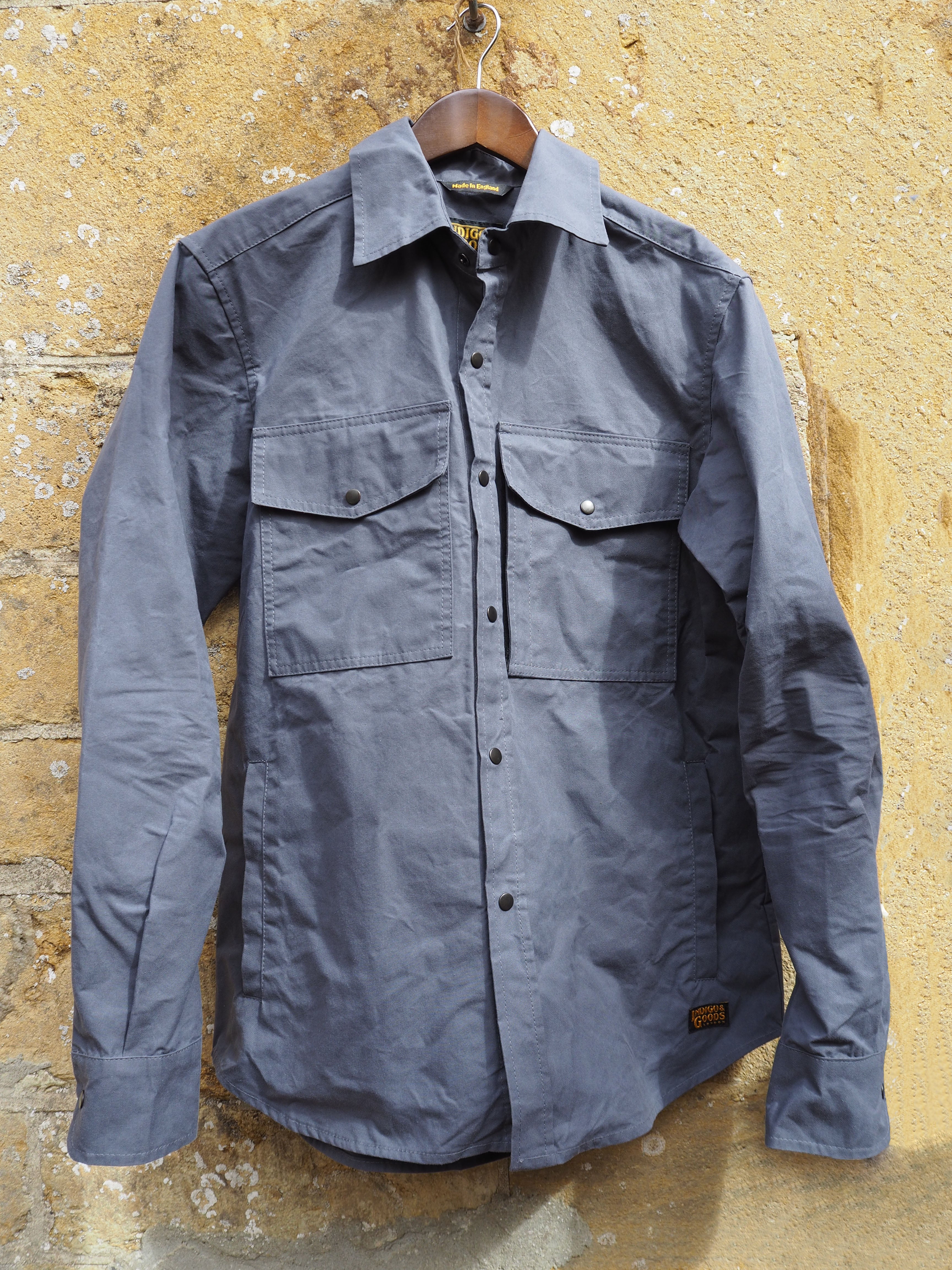 Turbo Shirt Jacket - Heavy Weathered Cotton - Slate Grey