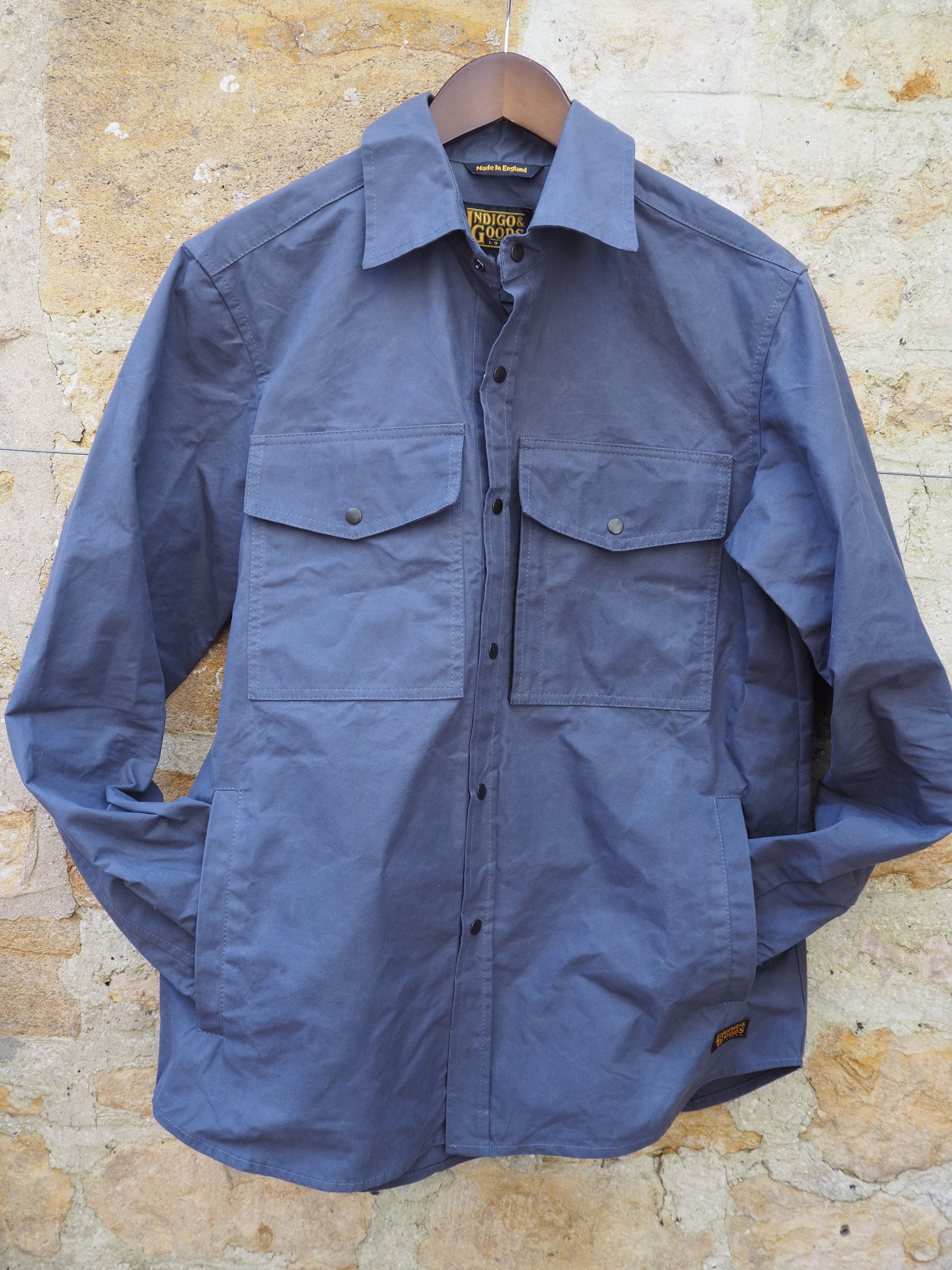 Turbo Shirt Jacket - Heavy Weathered Cotton - Slate Grey
