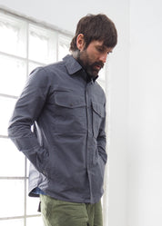 Turbo Shirt Jacket - Heavy Weathered Cotton - Slate Grey