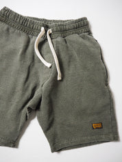 Zip Shorts - Washed Olive