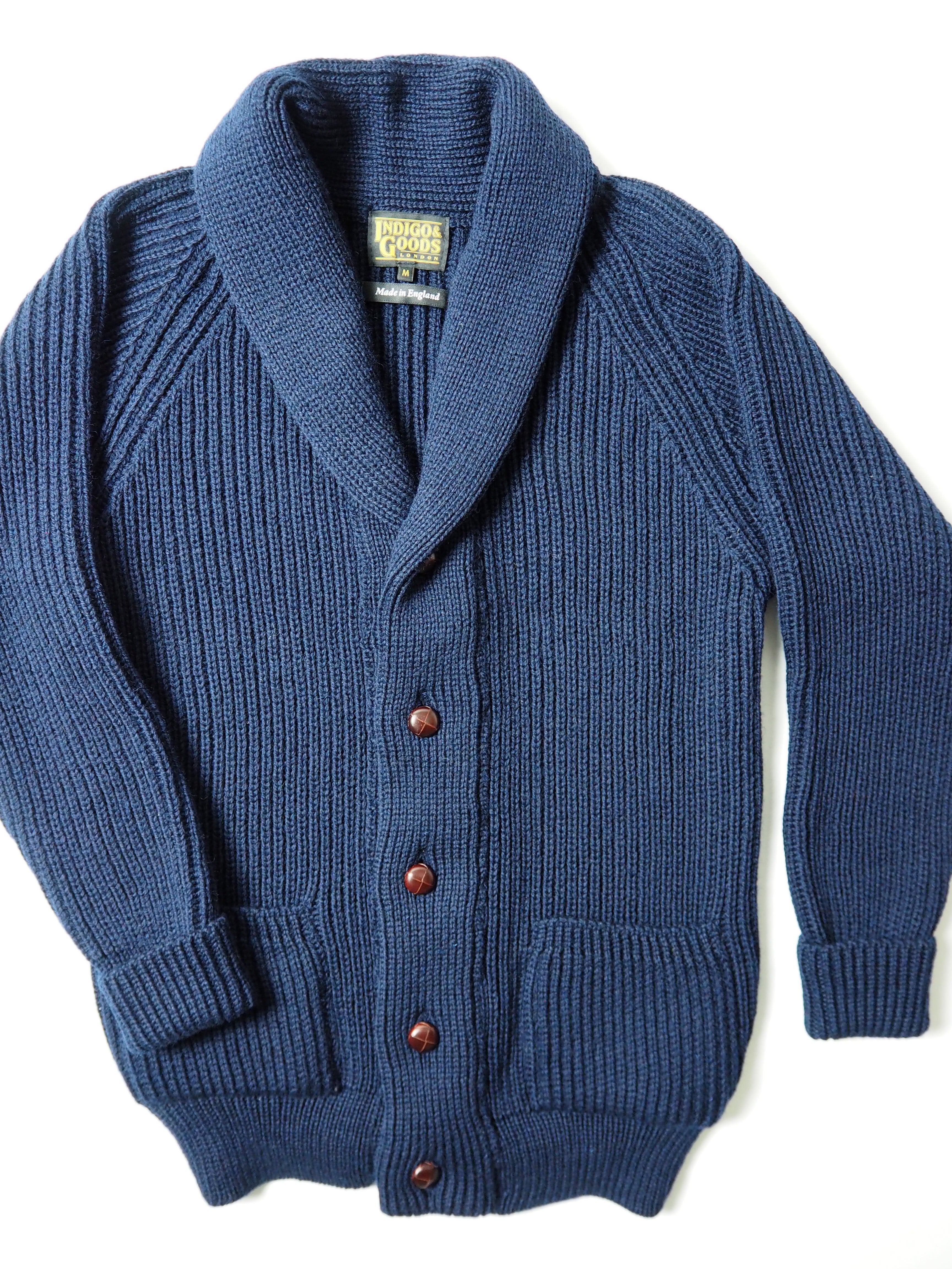 Shawl Collar Cardigan - Navy