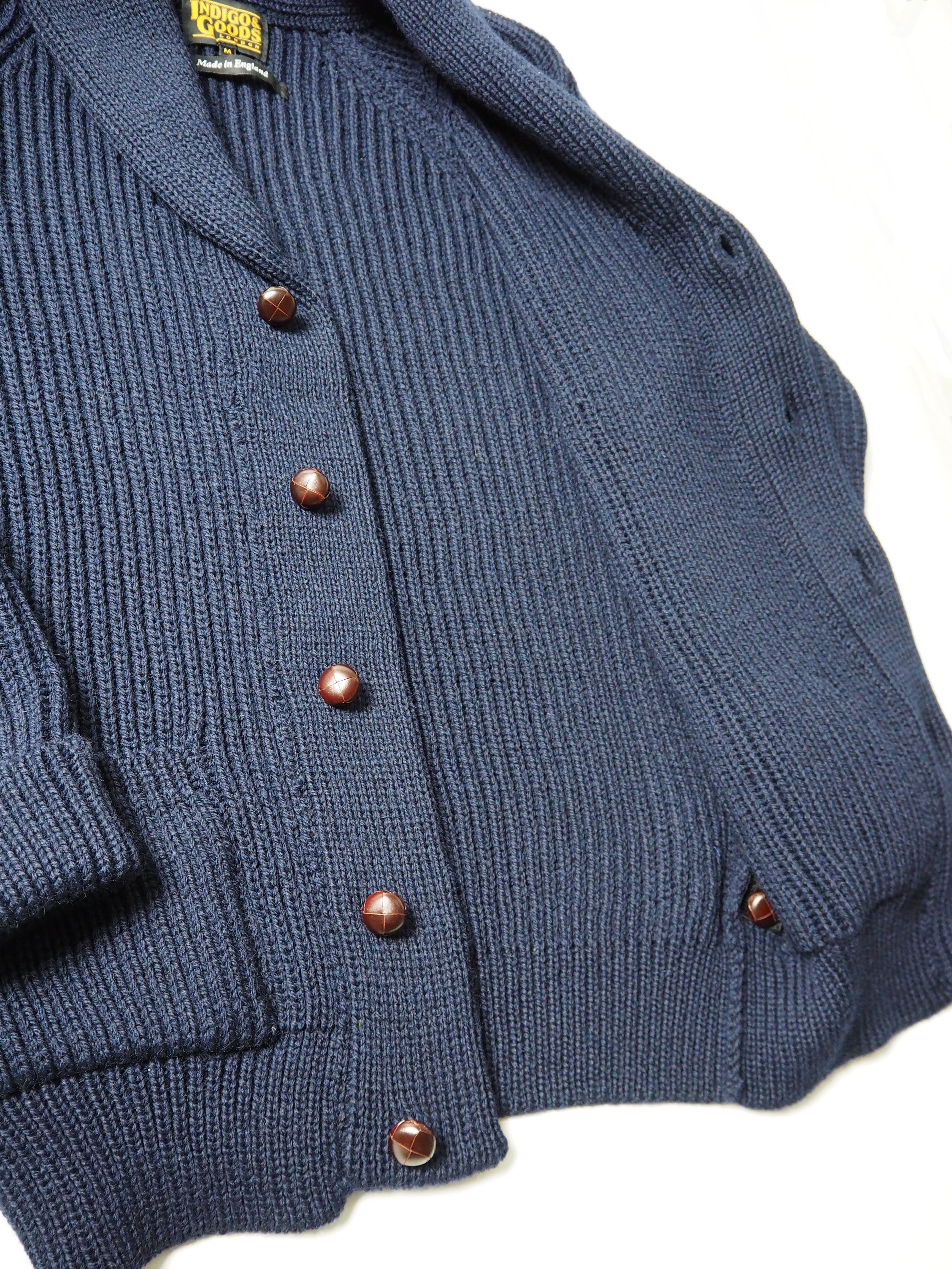 Shawl Collar Cardigan - Navy