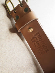 LIFETIME LEATHER BELT - OAK BARK TANNED