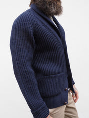 Shawl Collar Cardigan - Navy