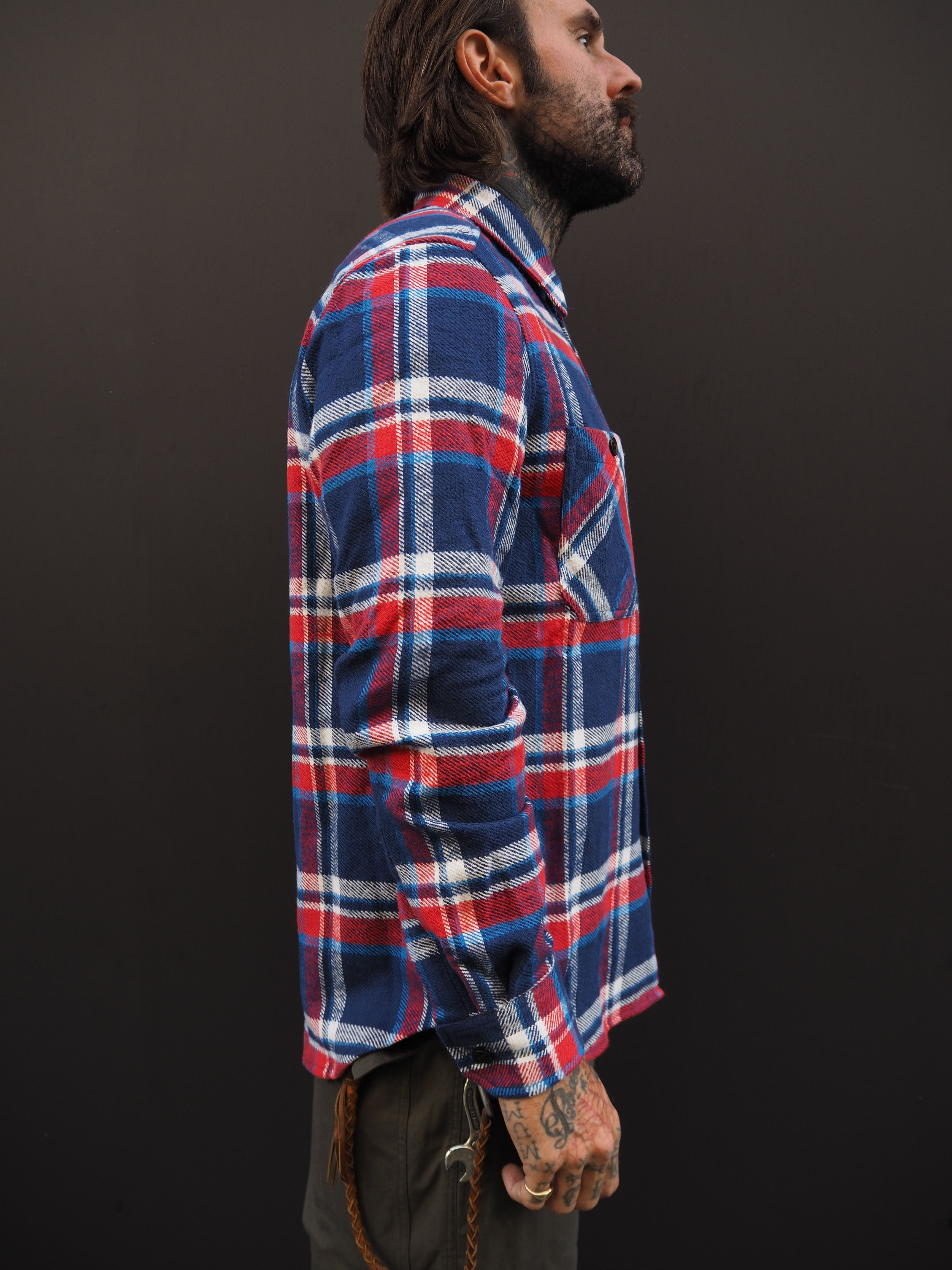 Bronson Shirt- Red/White Flannel Check