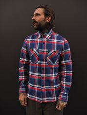 Bronson Shirt- Red/White Flannel Check