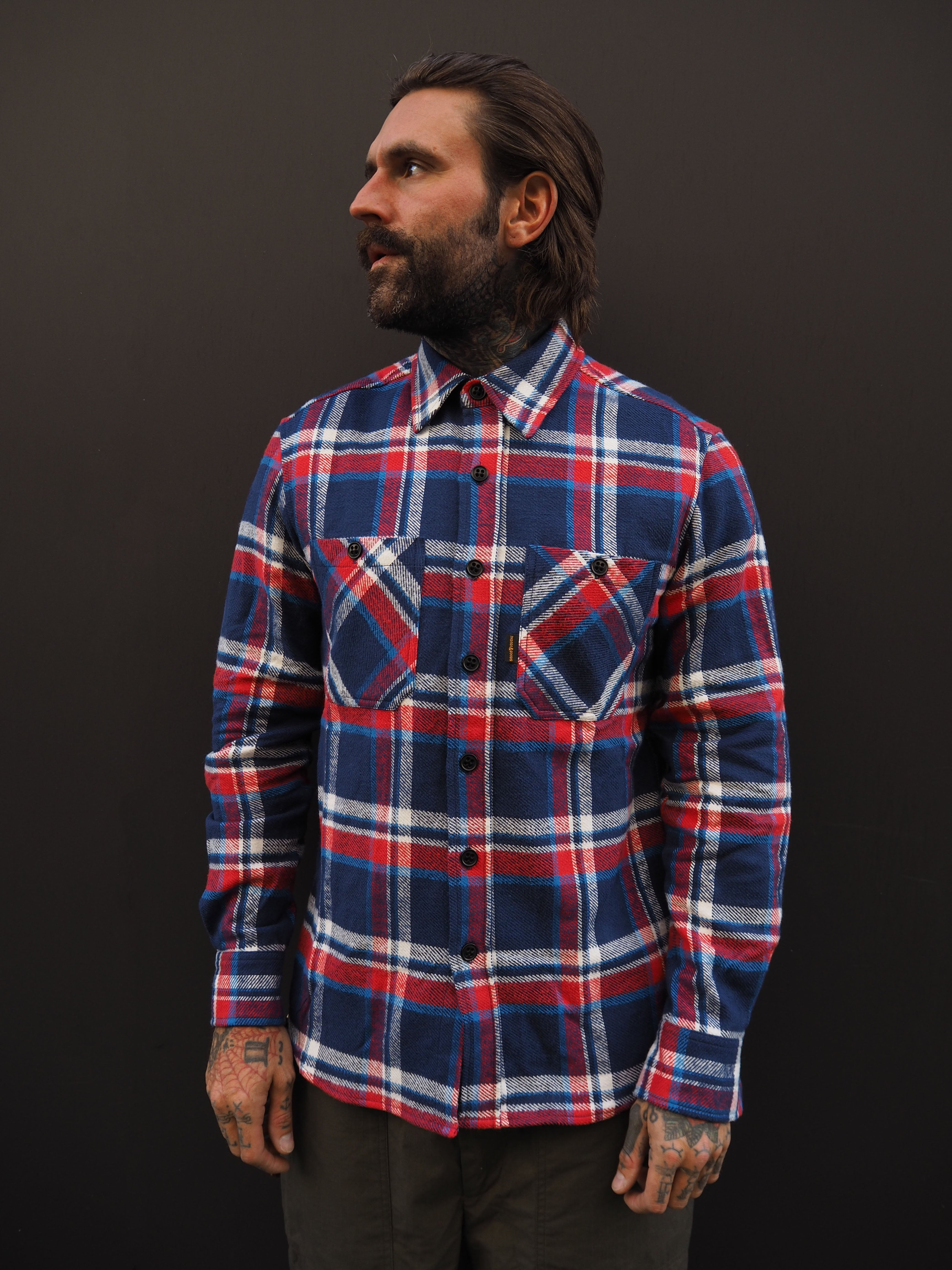 Bronson Shirt- Red/White Flannel Check
