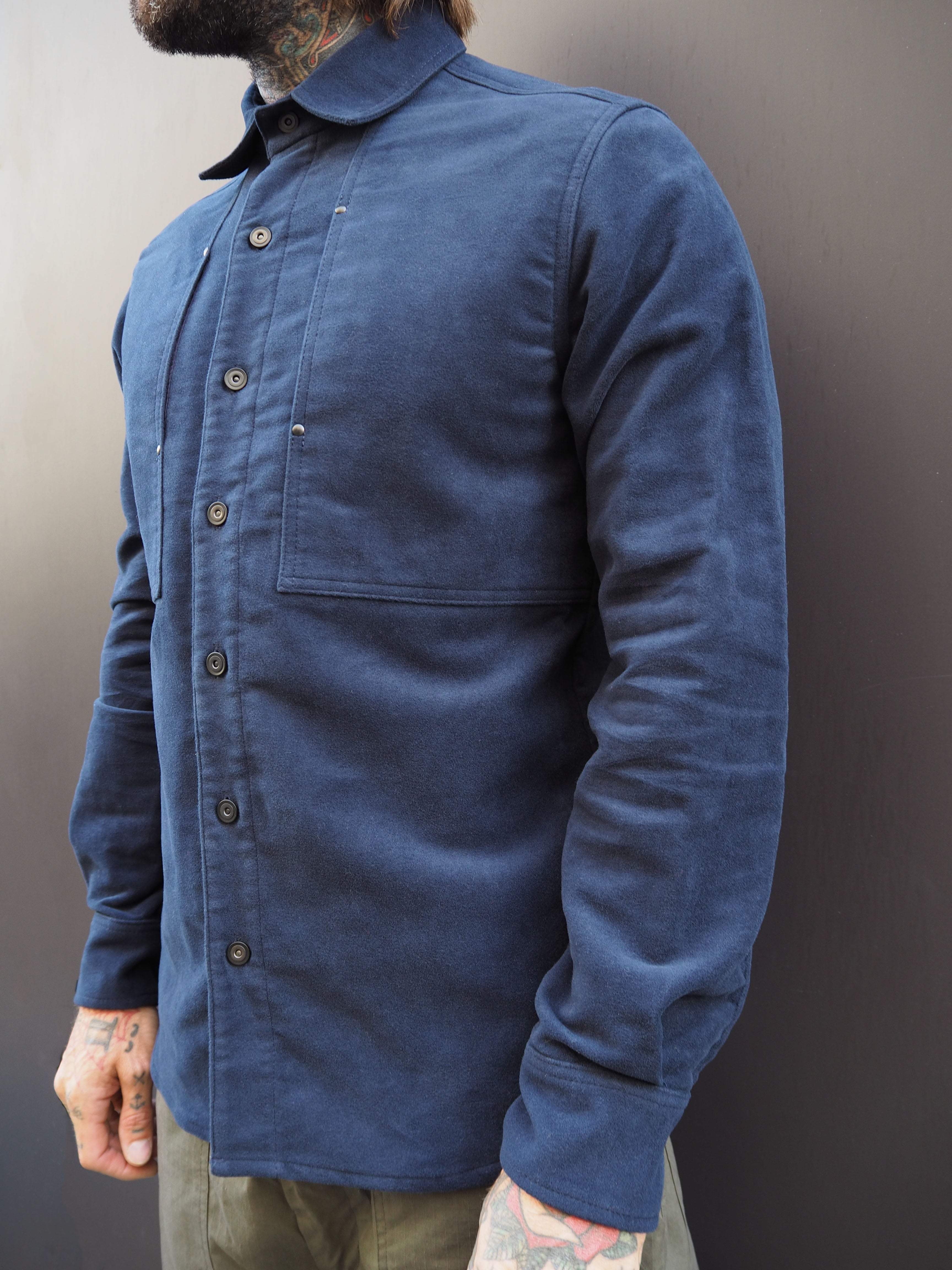 English Terrace Overshirt - Moleskin Navy