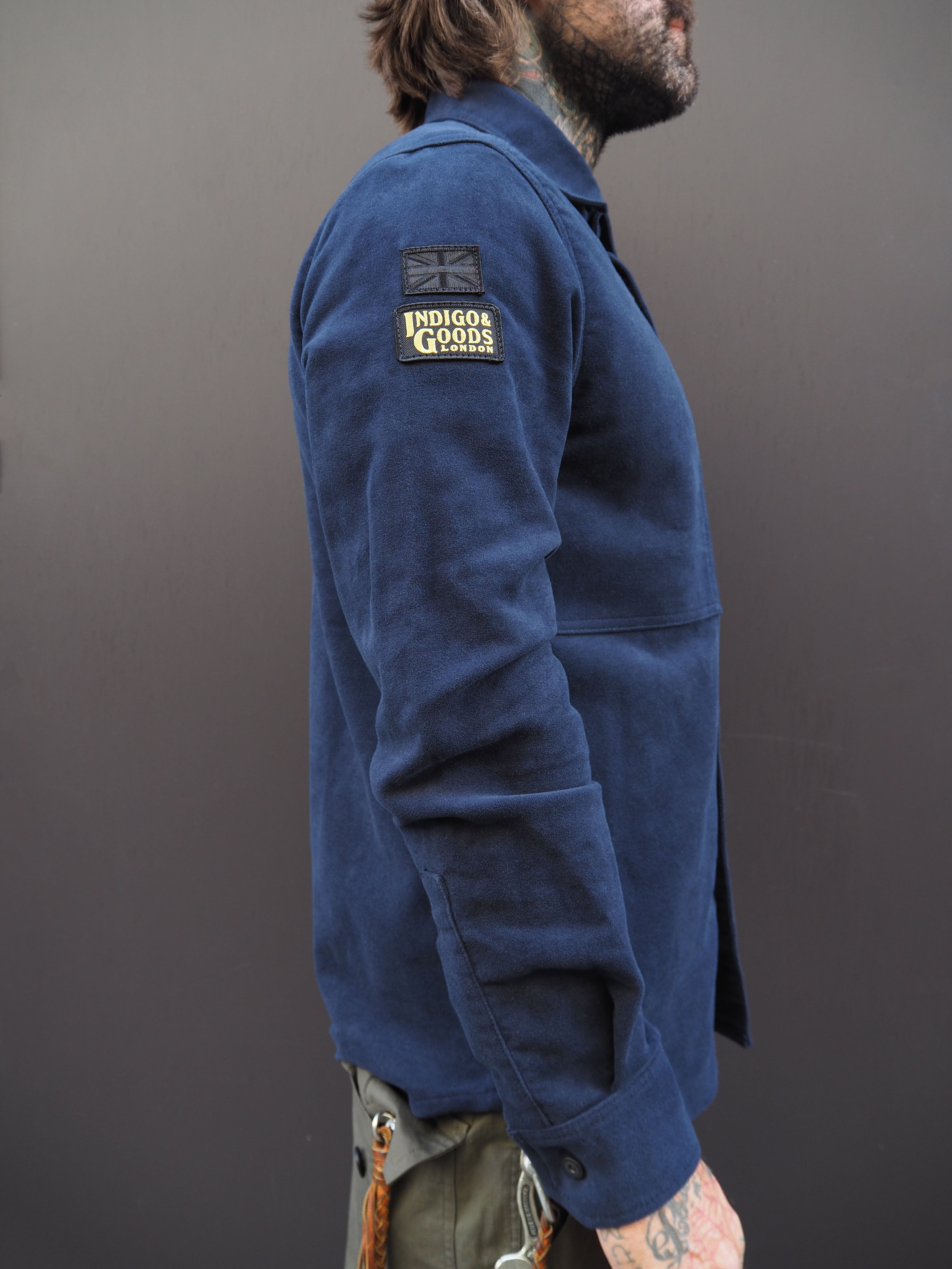 English Terrace Overshirt - Moleskin Navy