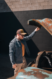 Assault Overshirt- Vintage Dye Smoke Blue