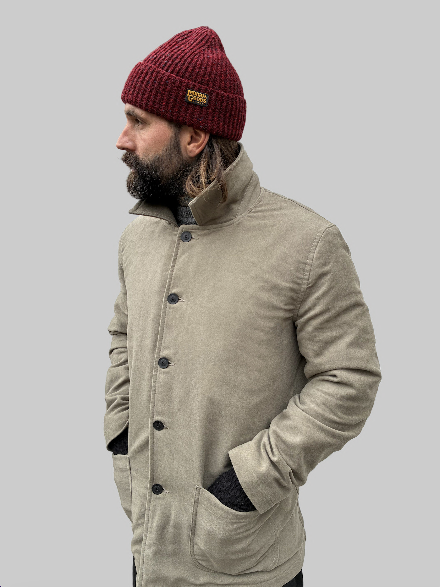 English Worker Jacket - Moleskin OLIVE