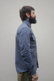 Turbo Shirt Jacket - Heavy Weathered Cotton - Slate Grey