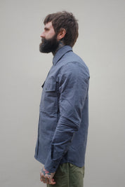 Turbo Shirt Jacket - Heavy Weathered Cotton - Slate Grey