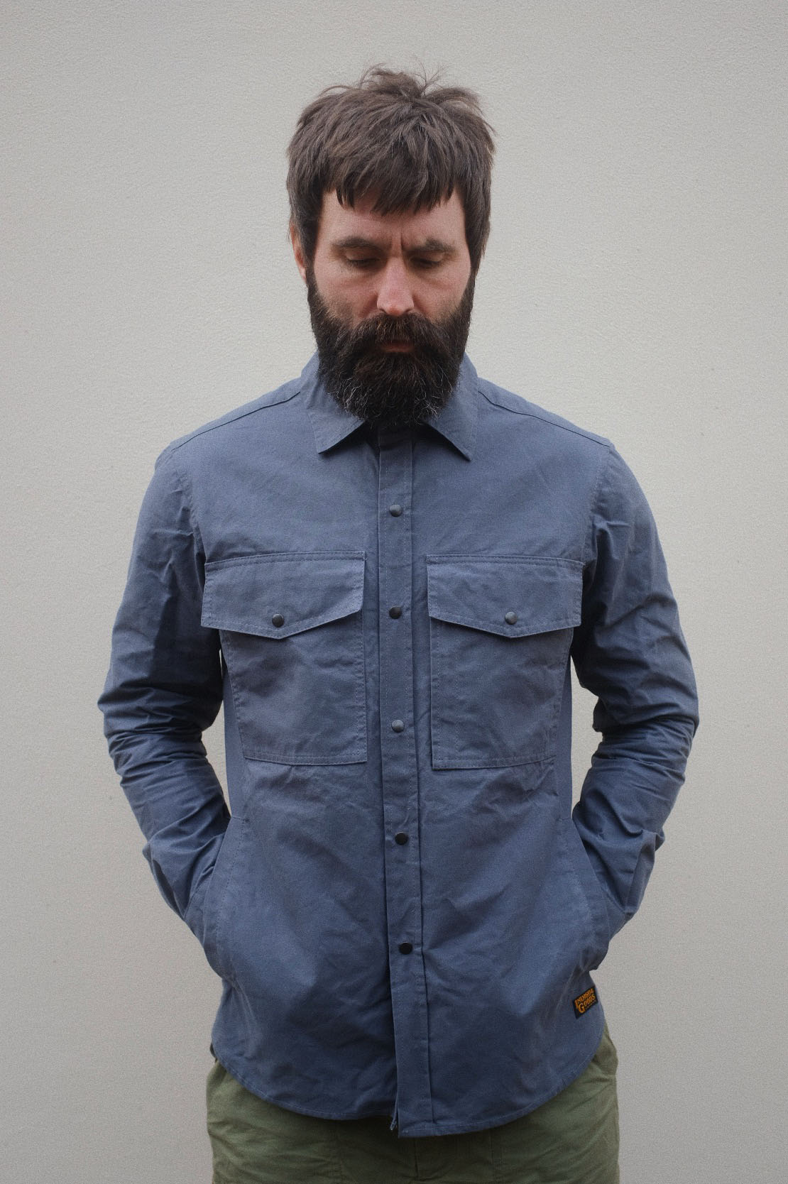 Turbo Shirt Jacket - Heavy Weathered Cotton - Slate Grey