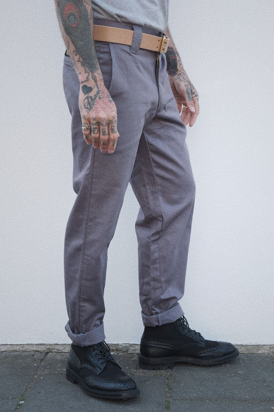 English Worker Trouser - Slate Grey Cotton Twill