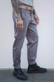 English Worker Trouser - Slate Grey Cotton Twill