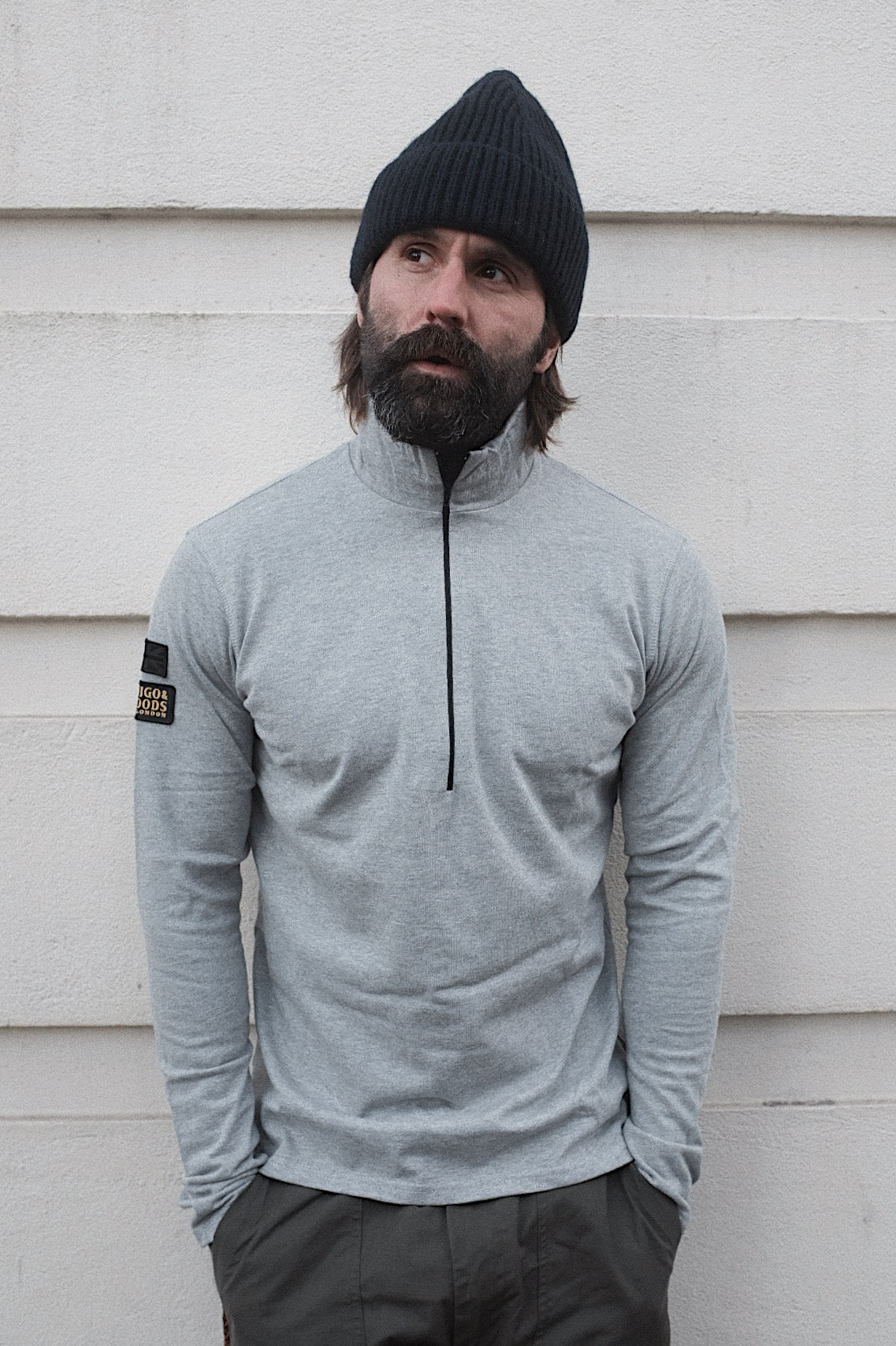 Stealth Zip Top - Grey mix