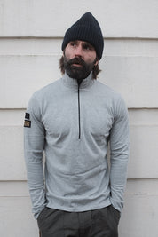 Stealth Zip Top - Grey mix