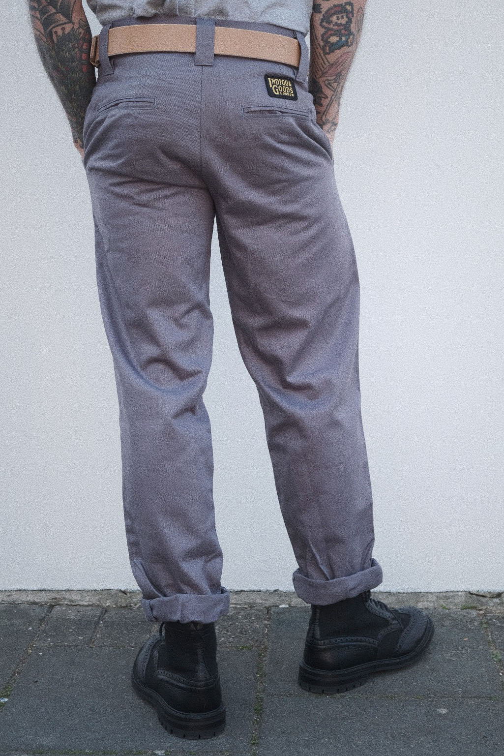 English Worker Trouser - Slate Grey Cotton Twill