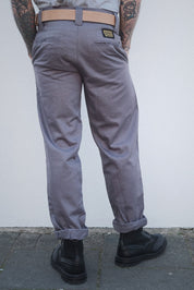 English Worker Trouser - Slate Grey Cotton Twill
