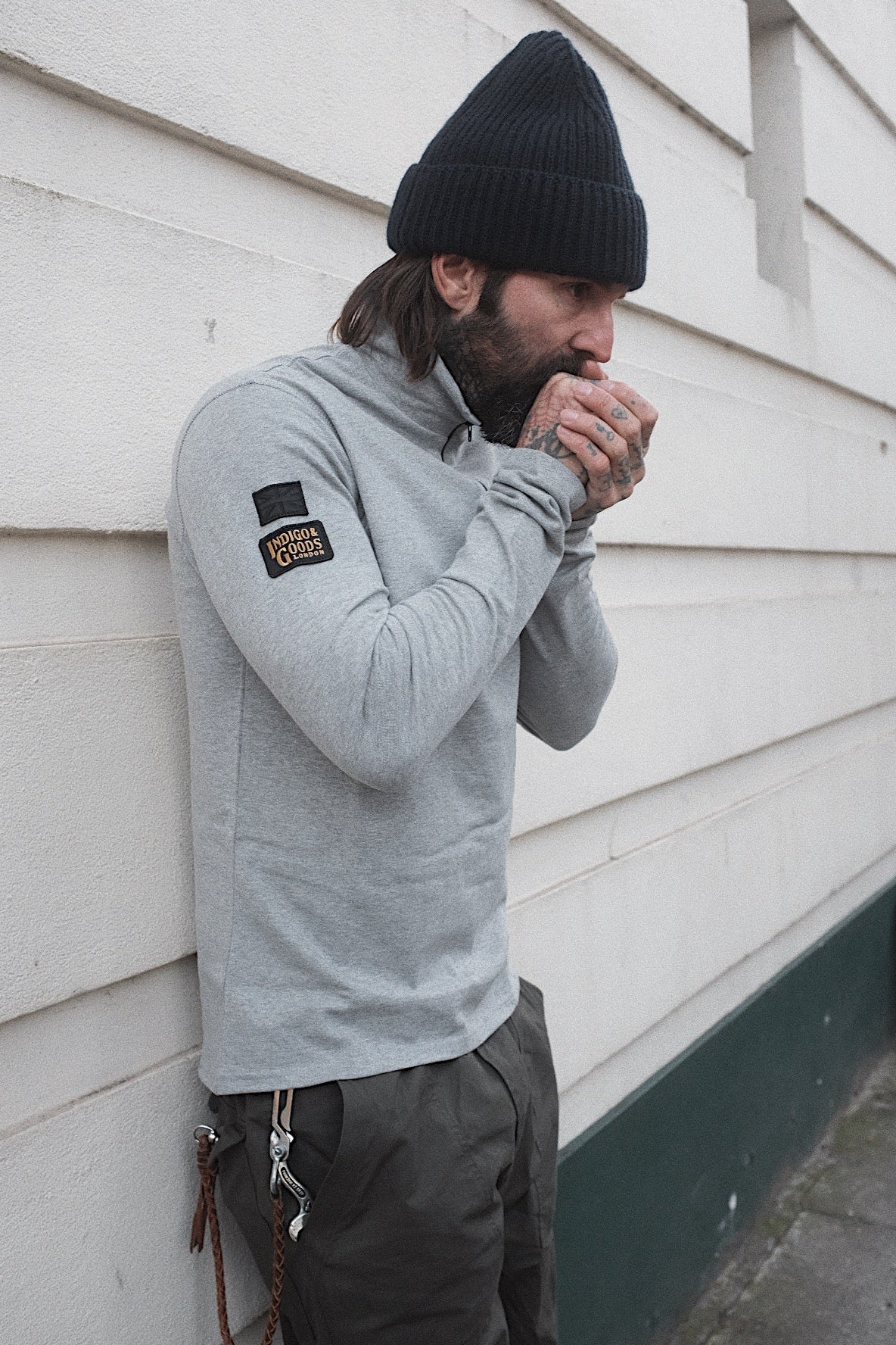 Stealth Zip Top - Grey mix
