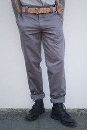 English Worker Trouser - Slate Grey Cotton Twill