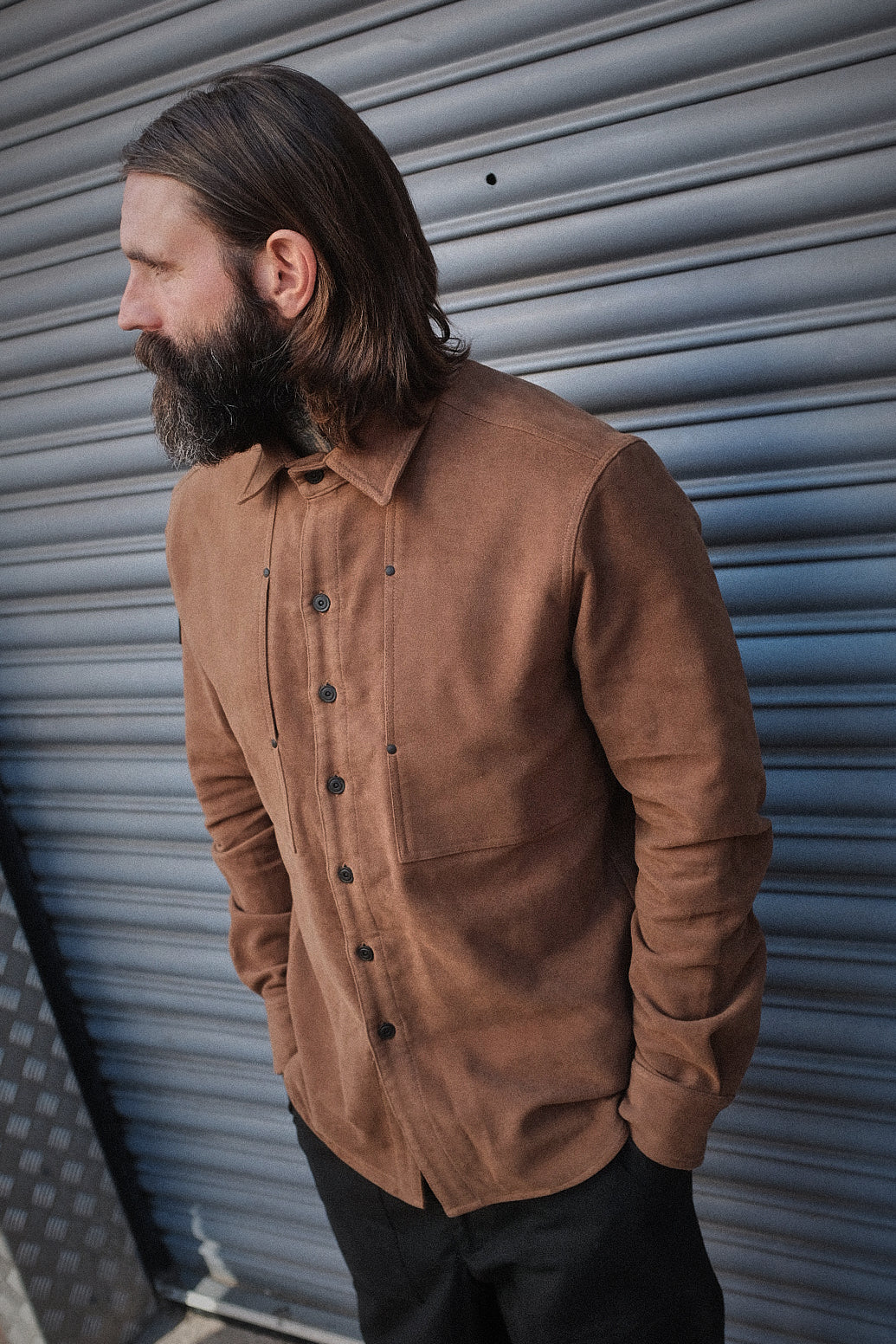 English Terrace Overshirt - Moleskin Chestnut