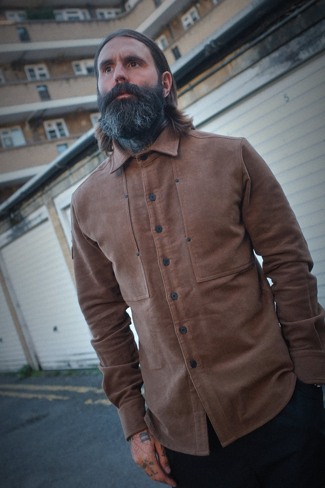 English Terrace Overshirt - Moleskin Chestnut