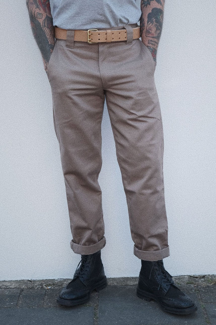 English Worker Trouser - Sand Cotton Twill