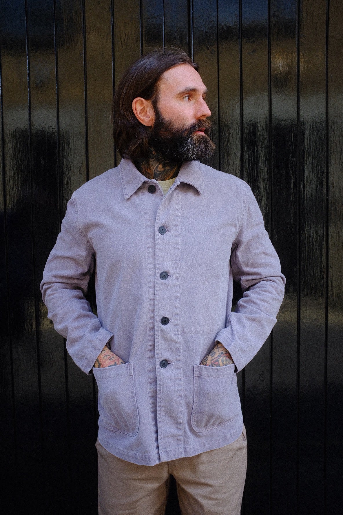 English Worker Jacket - BOX FIT - Faded Blueberry