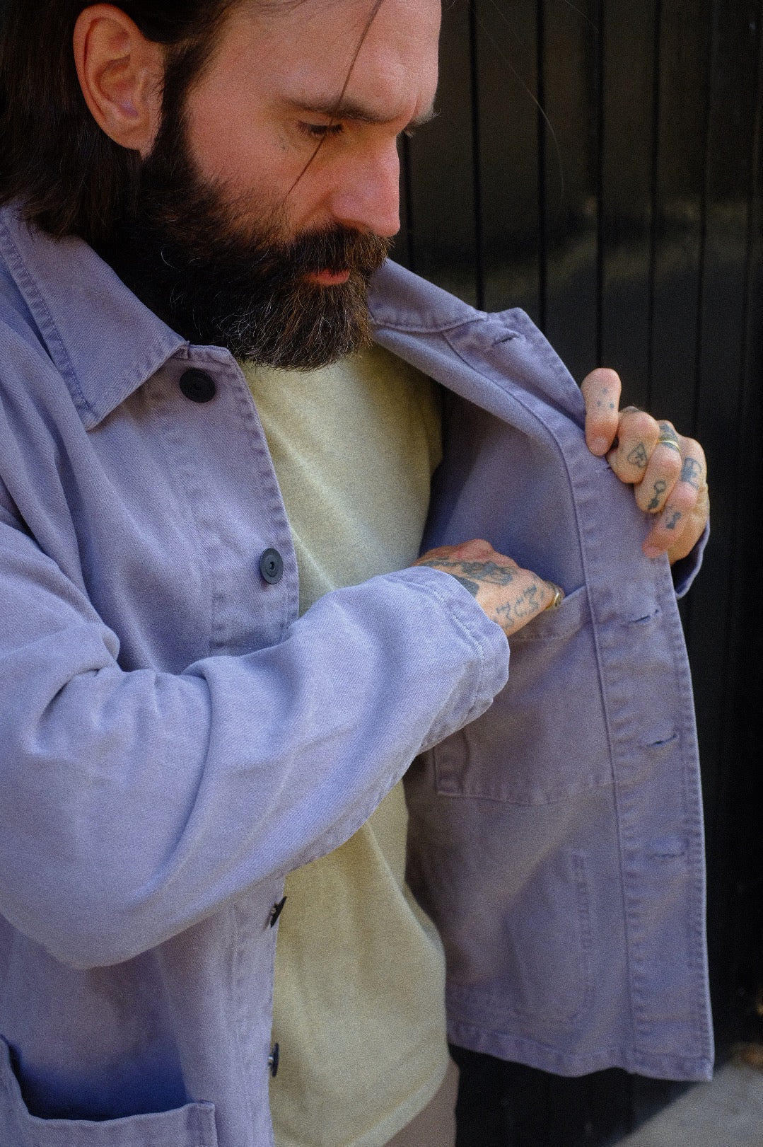 English Worker Jacket - BOX FIT - Faded Blueberry