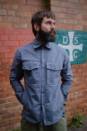 Turbo Shirt Jacket - Heavy Weathered Cotton - Slate Grey