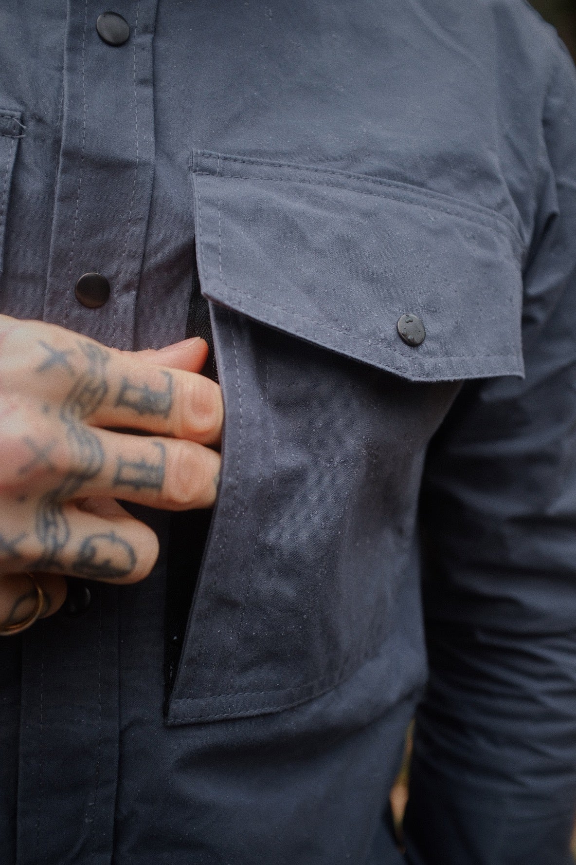 Turbo Shirt Jacket - Heavy Weathered Cotton - Slate Grey
