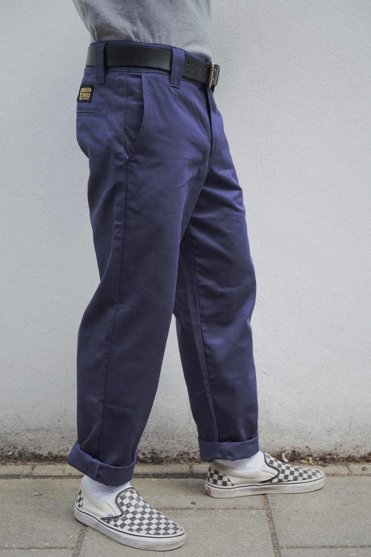パンツ 50sNOS Navy cotton working trousers English Worker Trouser - Navy Cotton Twill – Indigo and Goods