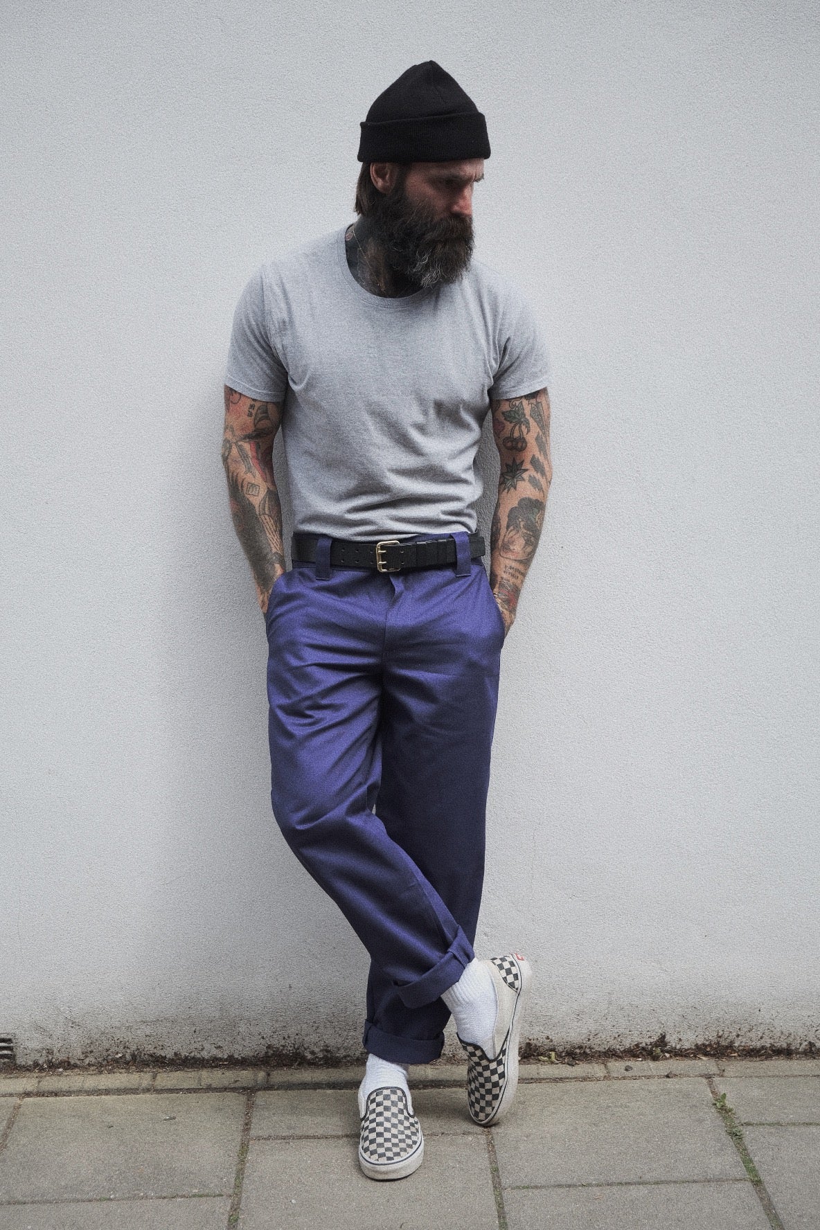 English Worker Trouser - Navy Cotton Twill